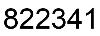 Número 822341 imagen negro