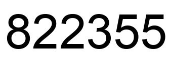Número 822355 imagen negro