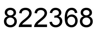 Number 822368 black image