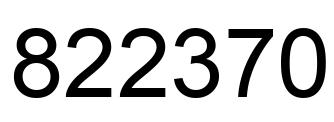 Number 822370 black image