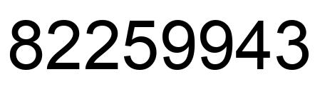 Número 82259943 imagen negro