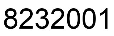 Número 8232001 imagen negro