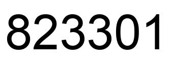 Número 823301 imagen negro