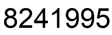 Number 8241995 black image