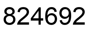 Number 824692 black image