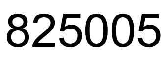 Number 825005 black image