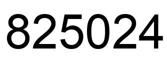 Number 825024 black image