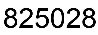 Number 825028 black image