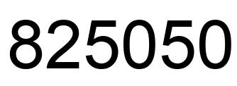 Number 825050 black image