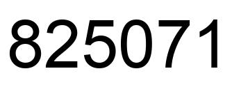 Número 825071 imagen negro