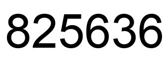 Número 825636 imagen negro