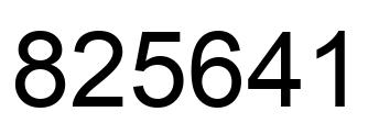 Número 825641 imagen negro