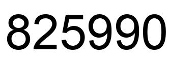 Number 825990 black image