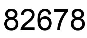 Number 82678 black image