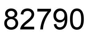 Número 82790 imagen negro