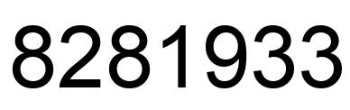 Número 8281933 imagen negro