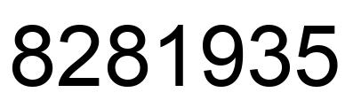 Número 8281935 imagen negro