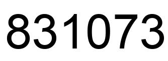 Número 831073 imagen negro