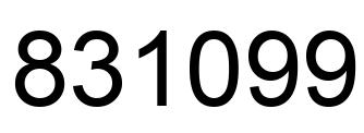 Number 831099 black image