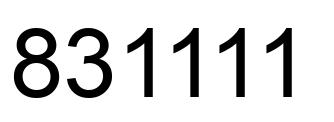 Número 831111 imagen negro