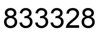 Number 833328 black image