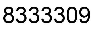 Número 8333309 imagen negro