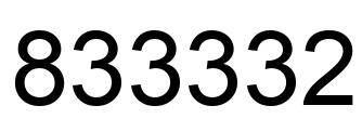 Number 833332 black image