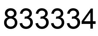 Número 833334 imagen negro