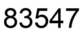 Number 83547 black image