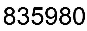Number 835980 black image