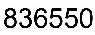 Number 836550 black image