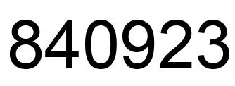 Número 840923 imagen negro