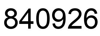 Número 840926 imagen negro