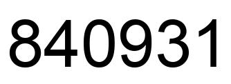 Número 840931 imagen negro