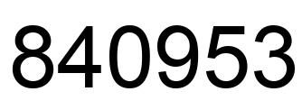 Número 840953 imagen negro