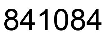 Number 841084 black image