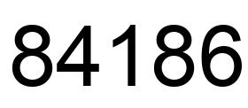 Número 84186 imagen negro