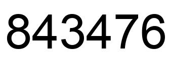 Number 843476 black image