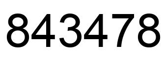 Number 843478 black image