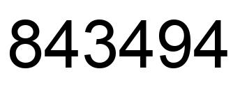 Number 843494 black image