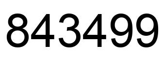 Número 843499 imagen negro