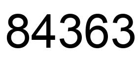 Number 84363 black image