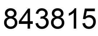 Number 843815 black image