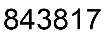 Number 843817 black image