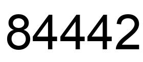 Number 84442 black image