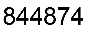 Número 844874 imagen negro