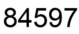 Número 84597 imagen negro