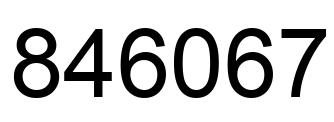 Number 846067 black image