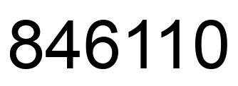 Number 846110 black image