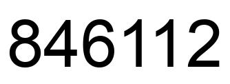 Number 846112 black image